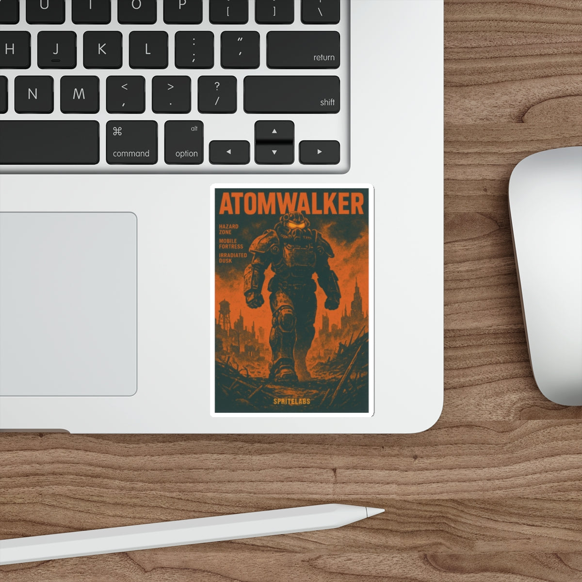 Atom Walker Die-Cut Stickers