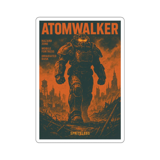 Atom Walker Die-Cut Stickers