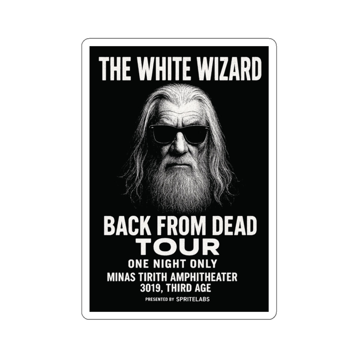 The White Wizard Die-Cut Stickers