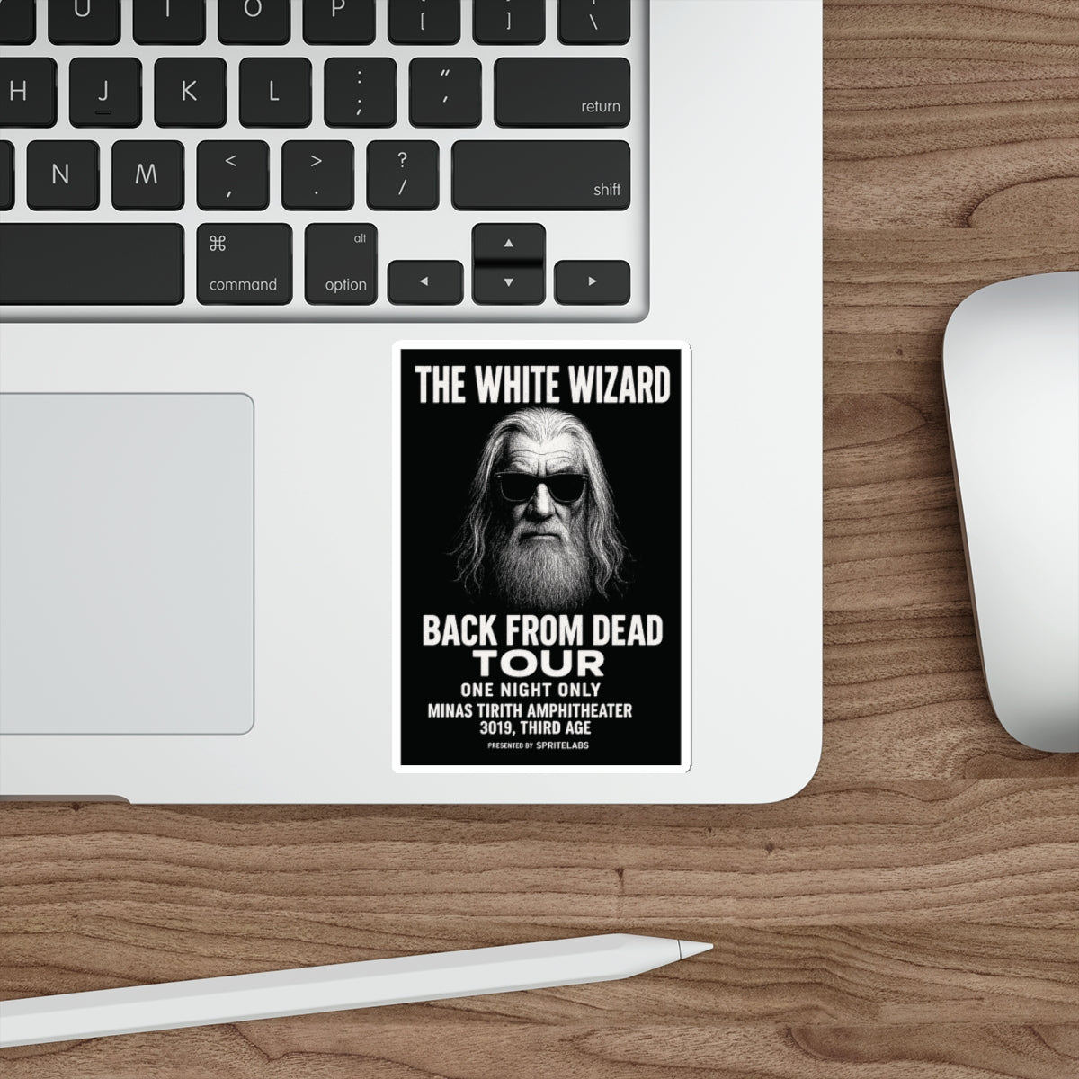 The White Wizard Die-Cut Stickers