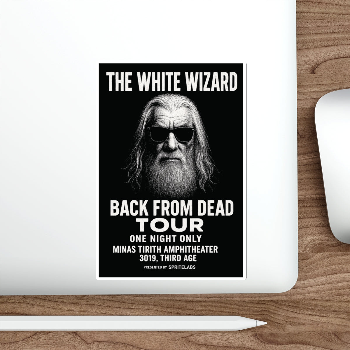 The White Wizard Die-Cut Stickers