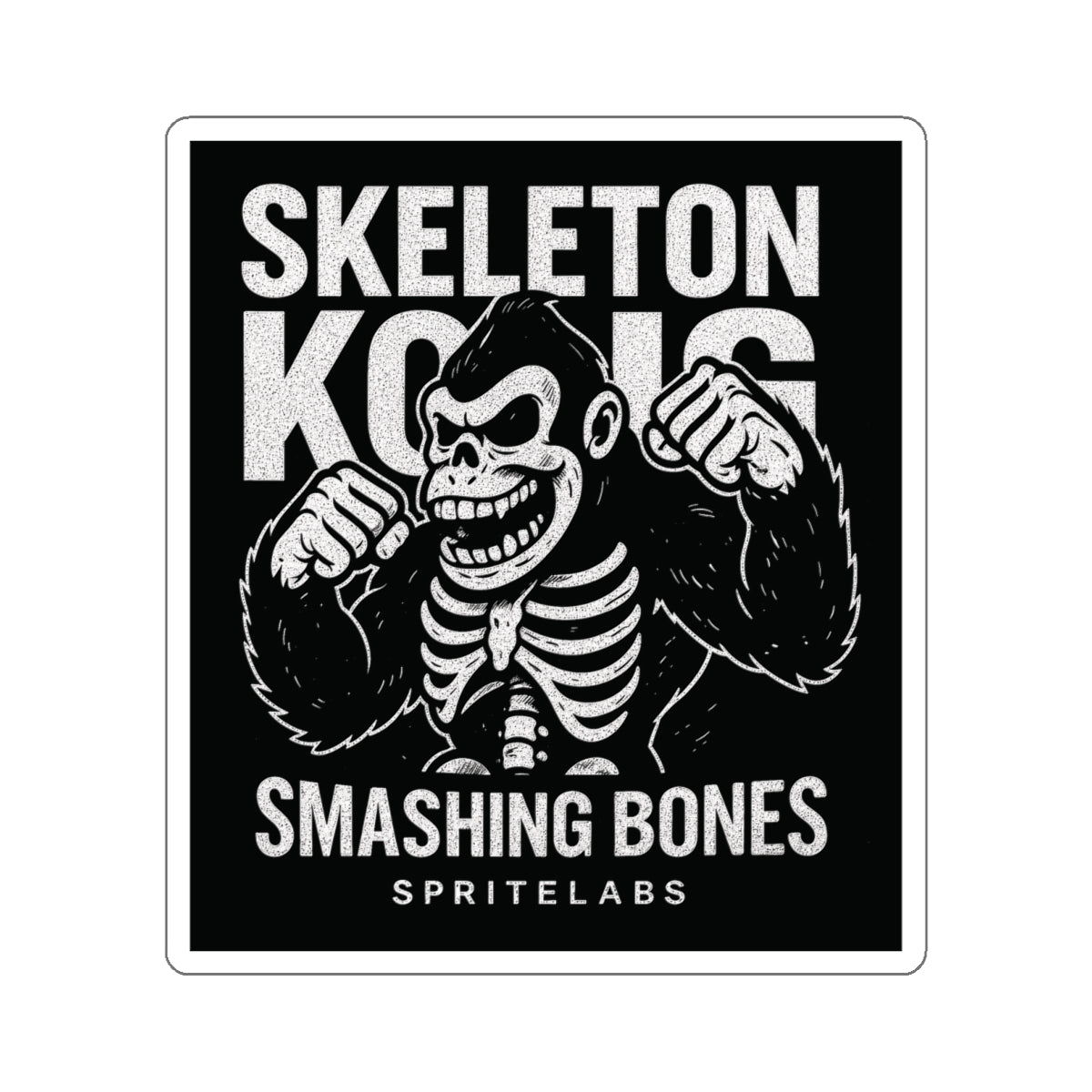 Skeleton Kong Die-Cut Stickers